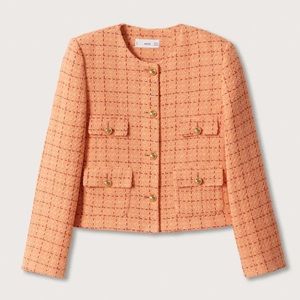 NWT MANGO Pocket Tweed Jacket